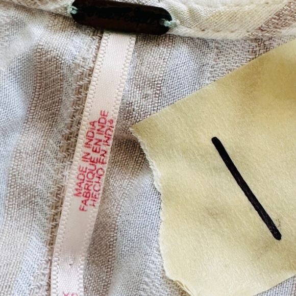 FREE PEOPLE BY MY SIDE STRIPED SLEEVELESS BLOUSE beige size XS - Picture 7 of 10